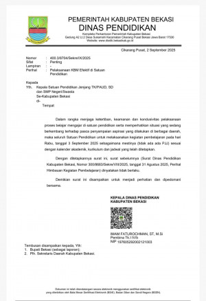 KBM di Kabupaten Bekasi Mulai Aktif Kembali 